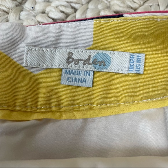 Boden colorful geometric print skirt with pockets retro style women’s 8 - Picture 4 of 6